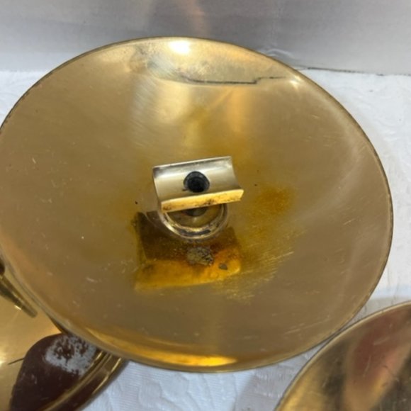 Vintage 1960's Rare Stacking Brass Set of 4 Ashtrays with Stand - Picture 13 of 13